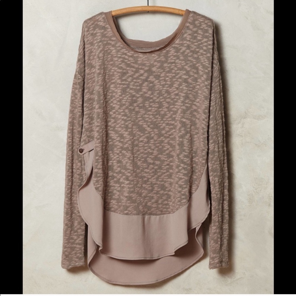Anthropologie Deletta Nubby Circle Tee Sweater